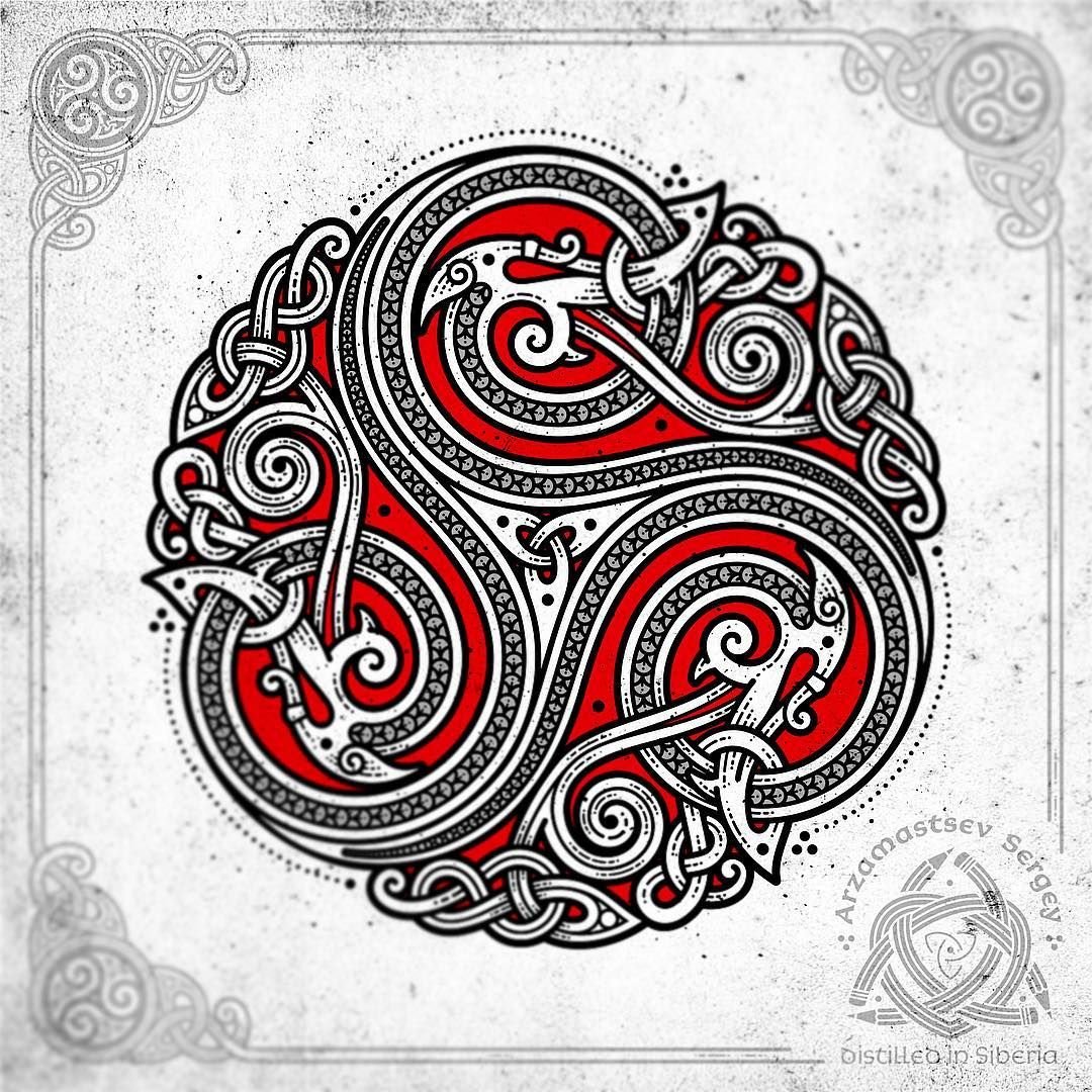 Трискель кельтский узор