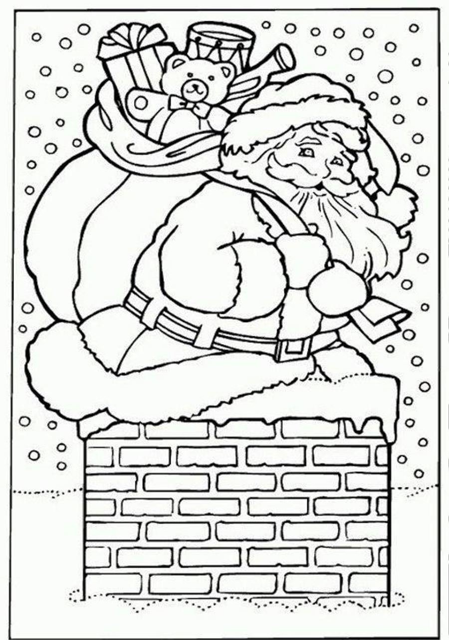 Раскраски новогодние сложные