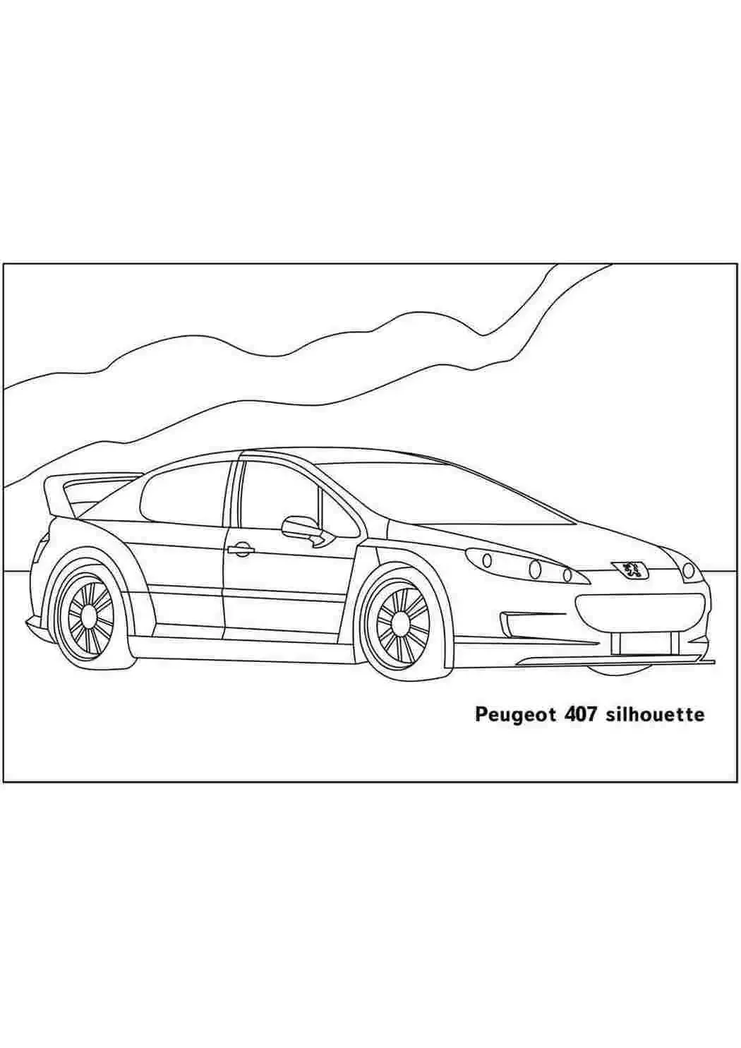 Раскраска Пежо 206