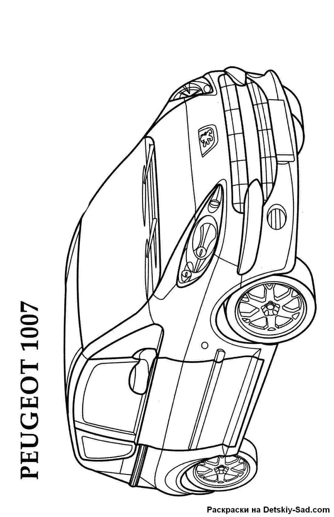 Раскраски машинки Peugeot 908