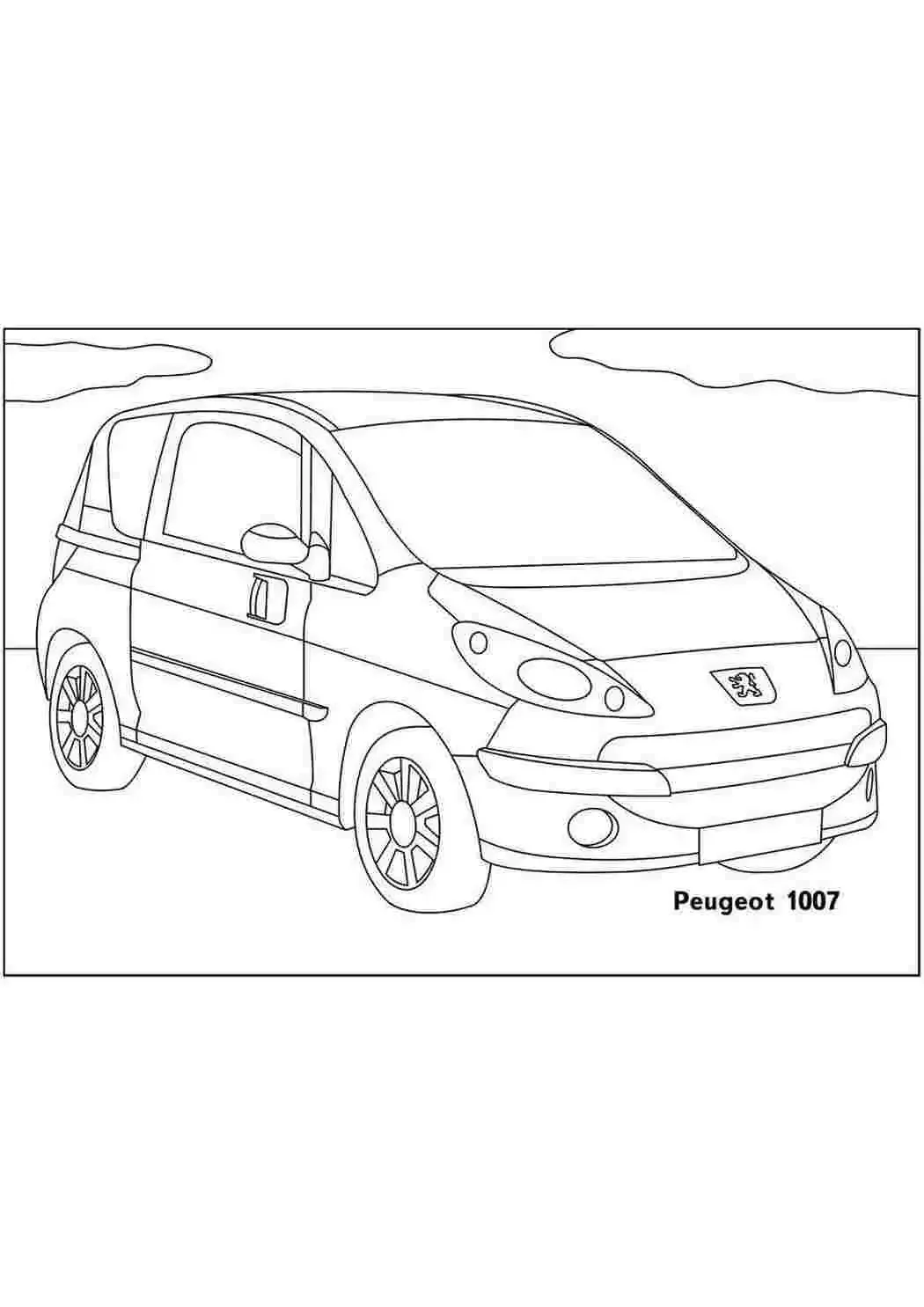 Раскраска Пежо 4007