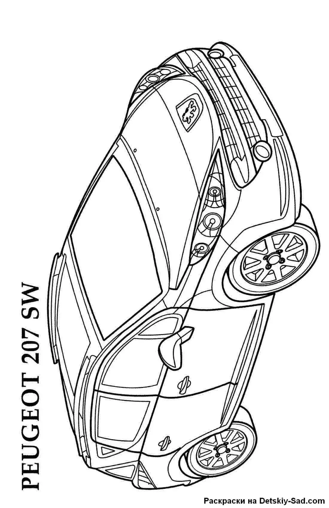 Раскраска Пежо 807