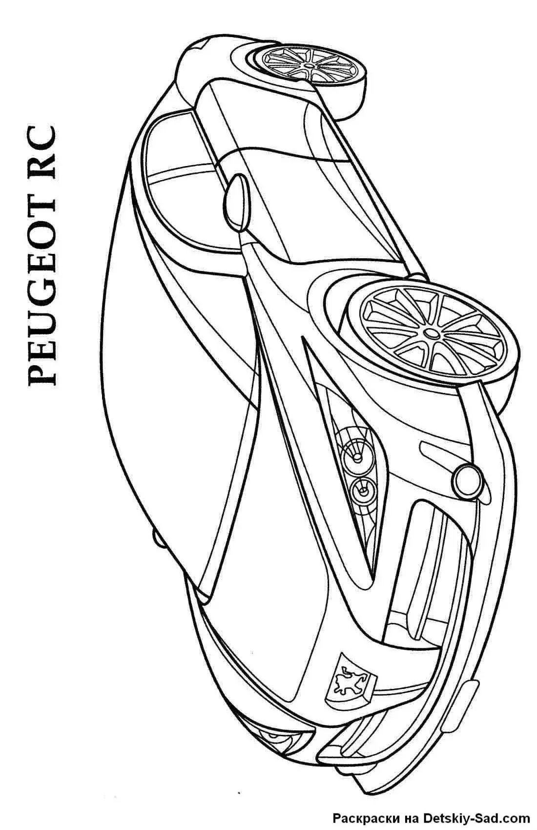 Раскраски машинки Пежо