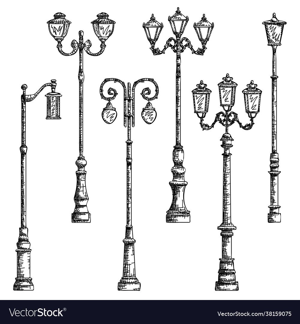 Фонарный столб эскиз