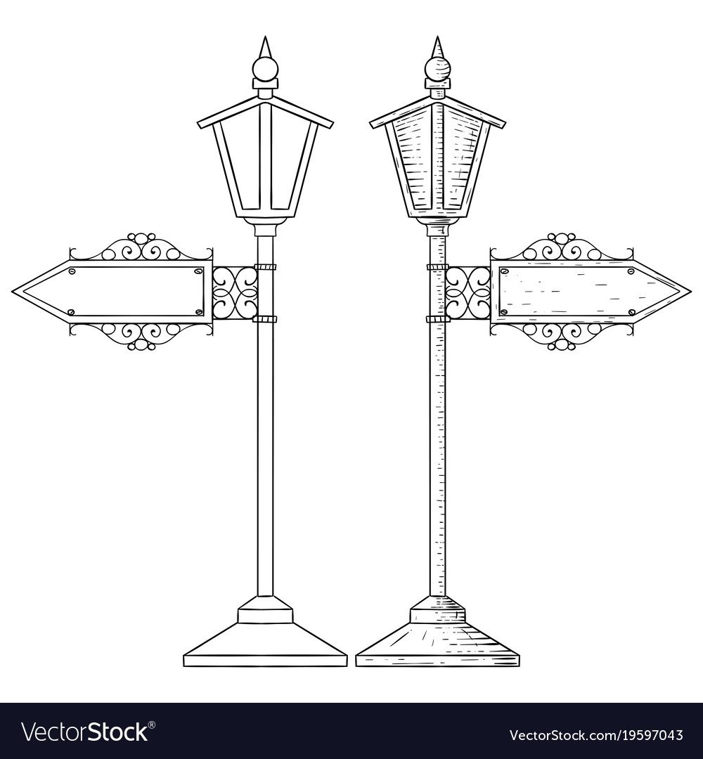 Фонарный столб раскраска
