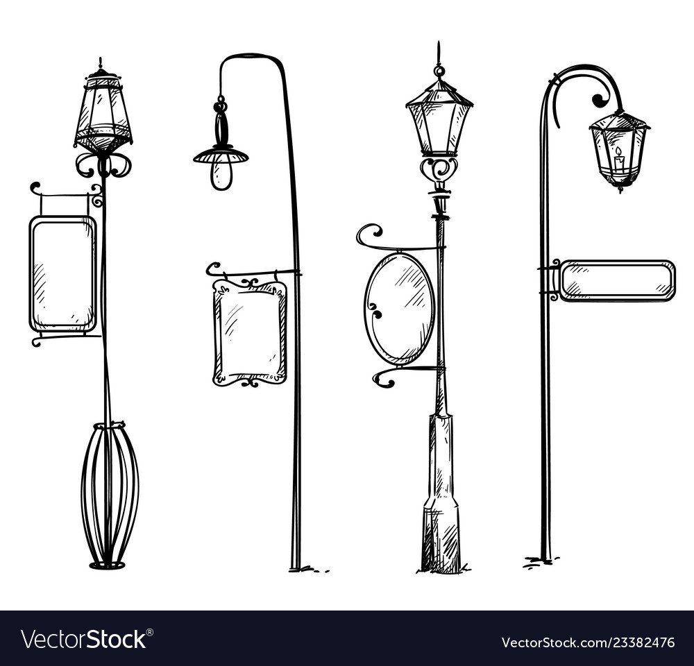 Уличный фонарь вектор