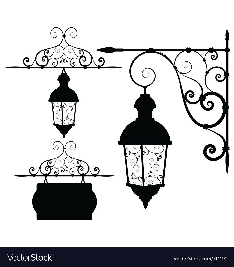 Уличный фонарь вектор