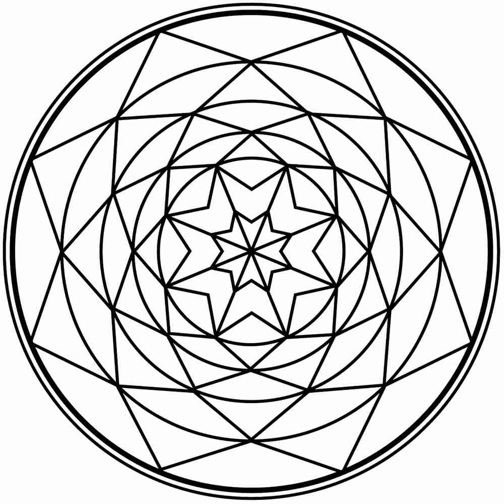 Геометрический орнамент в круге