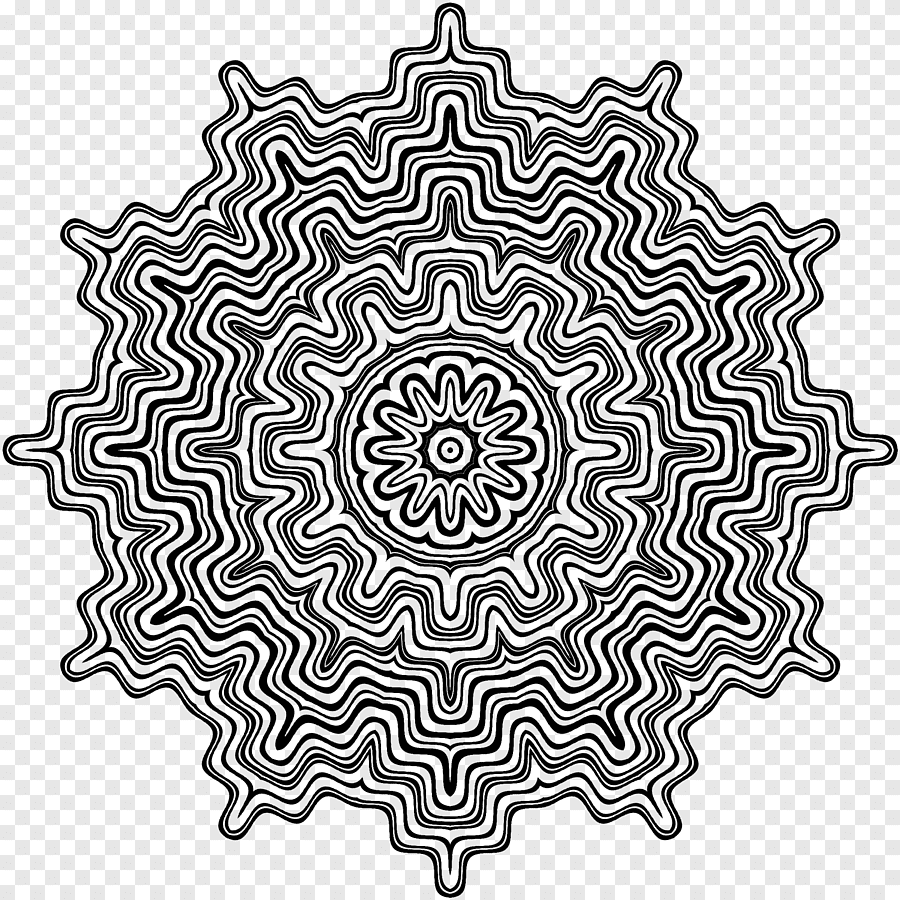Мандала PNG раскраска