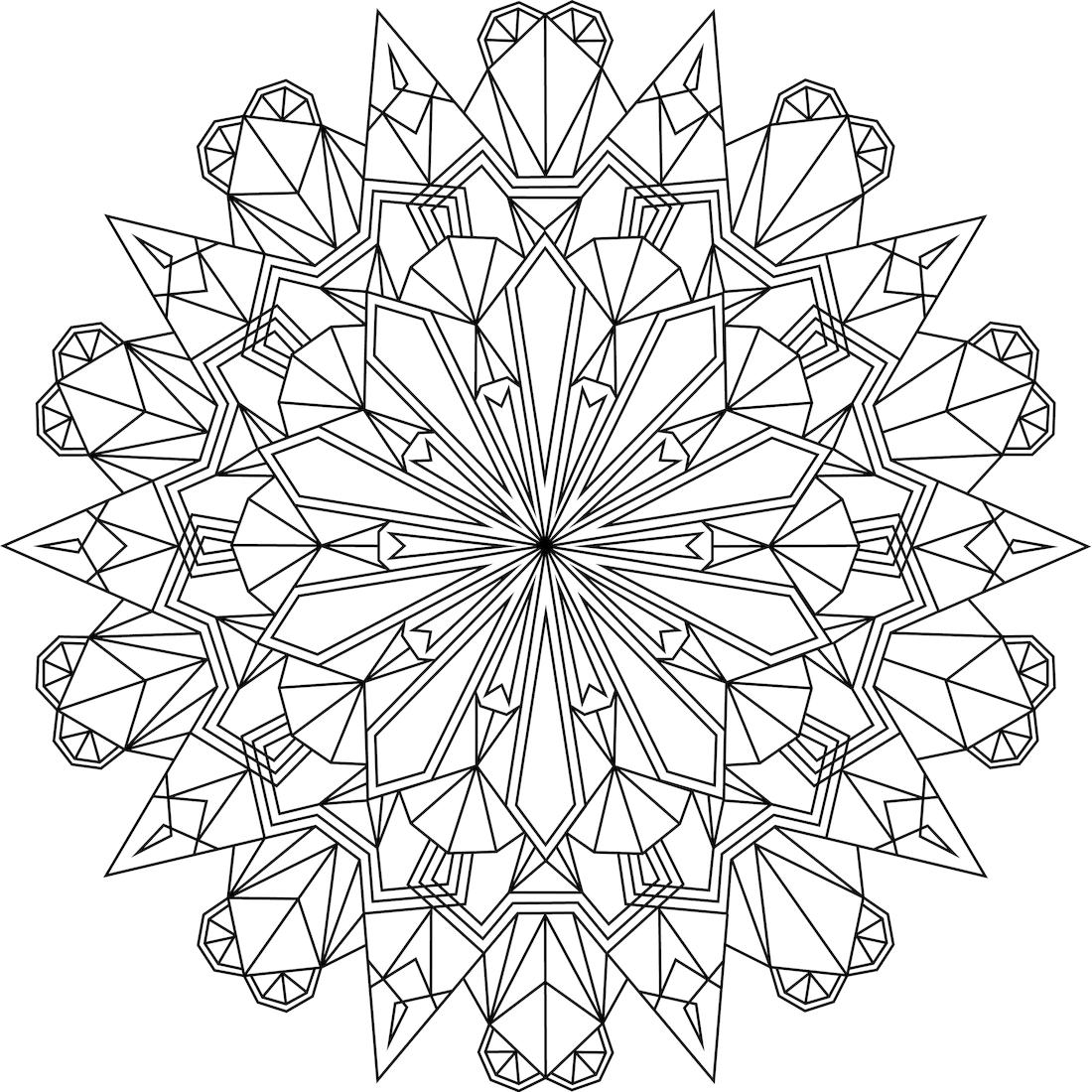 Мандала Снежинка