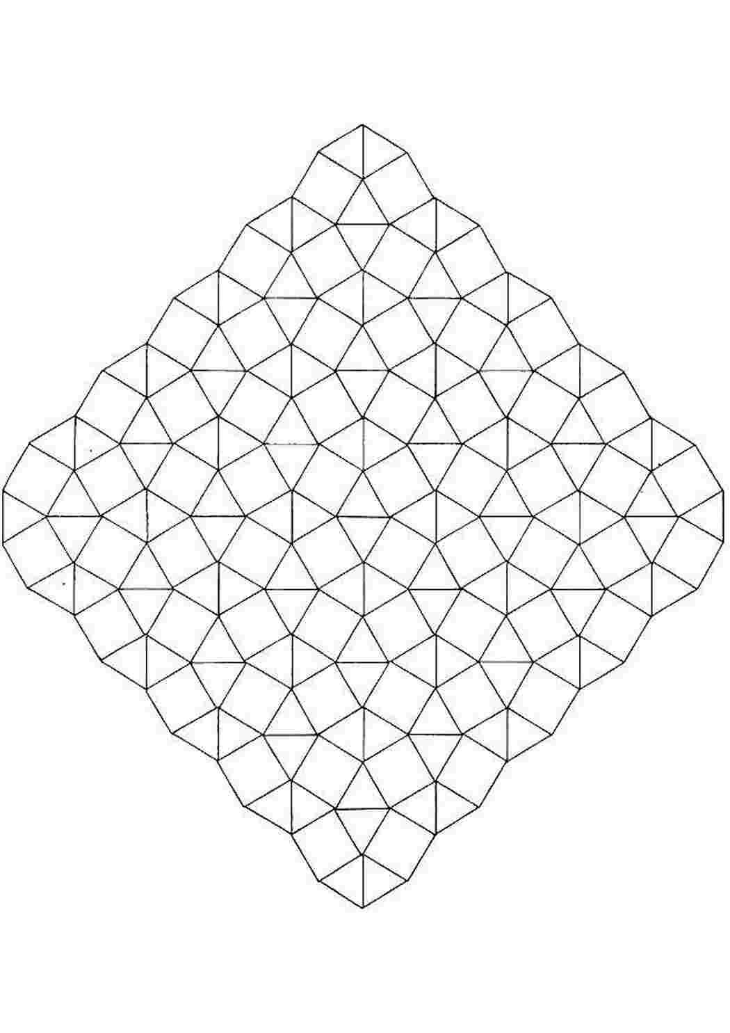 Раскраска ромбики