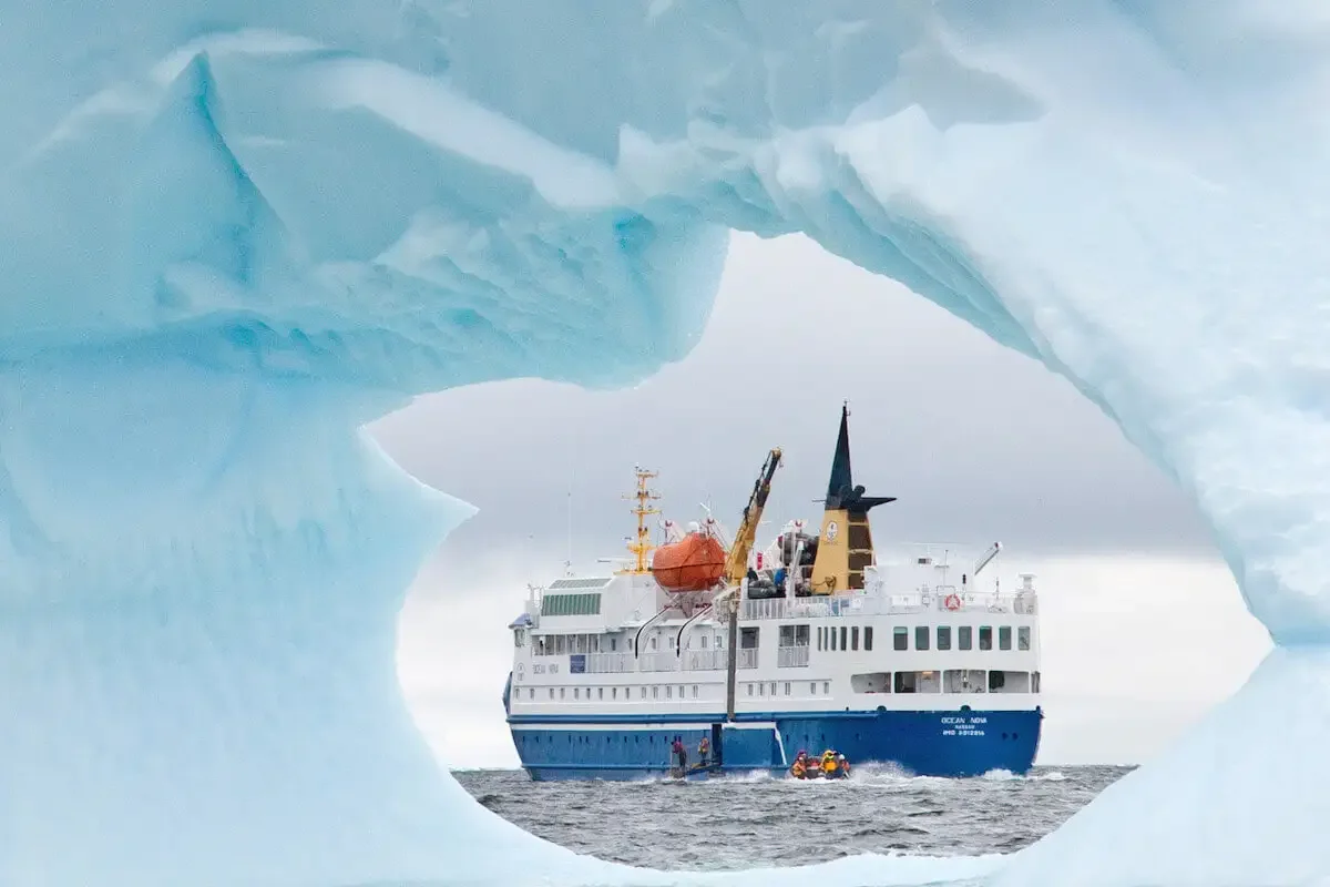 Айсберг пингвины Антарктики