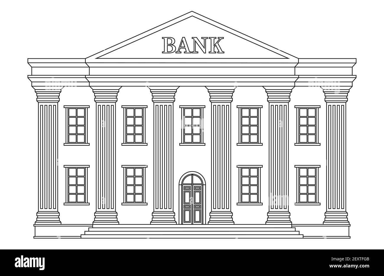 Контур банк сайт. Раскраска банк. Раскраска здание банка. Банк карандашом. Банк раскраска для детей.