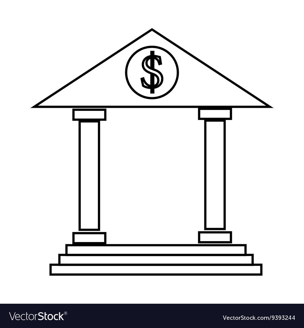 Раскраска банк с деньгами