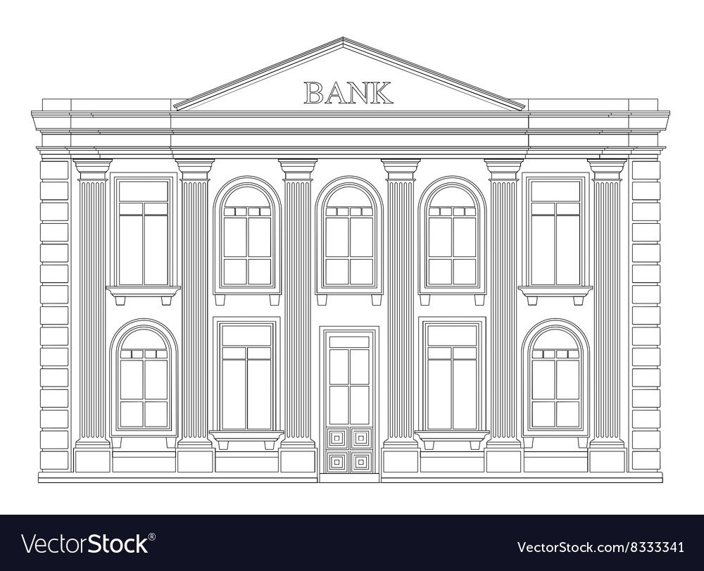 Банк здание раскраска