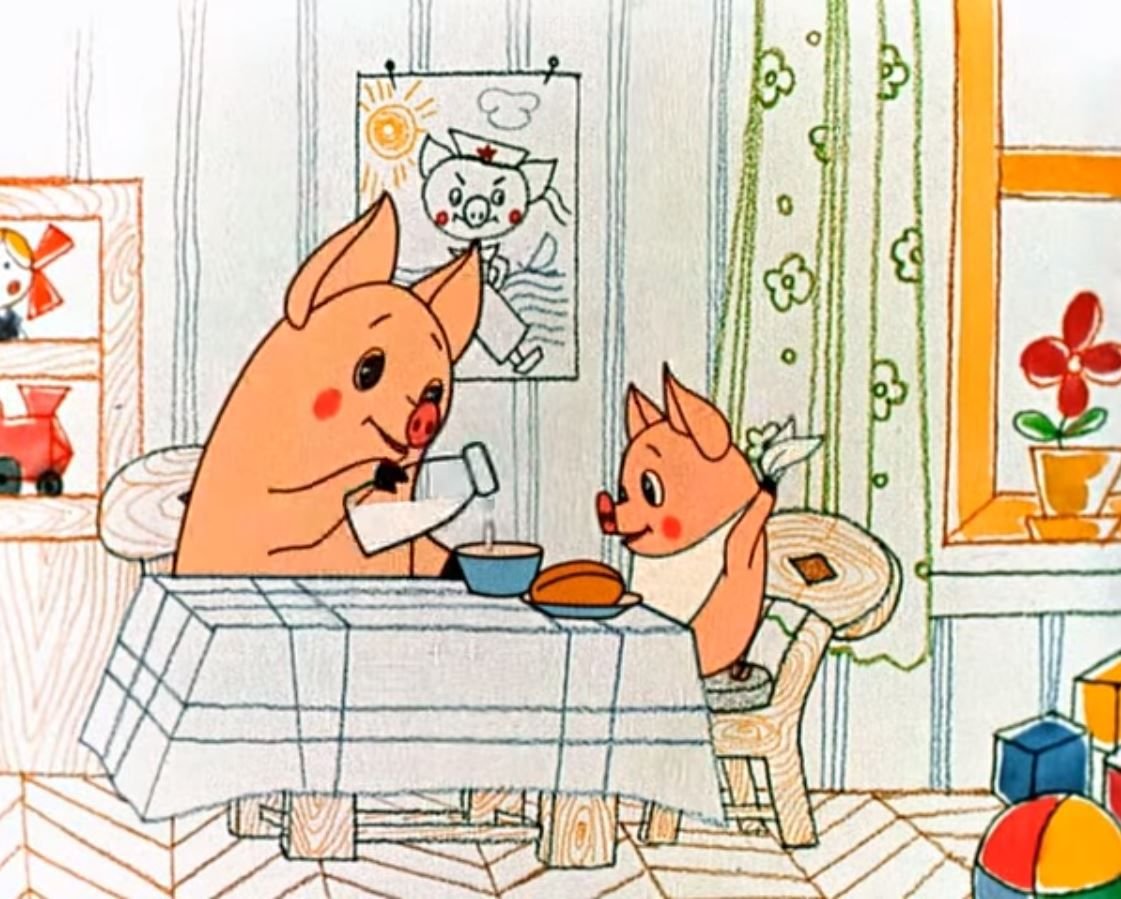 Раскраска хрюшка