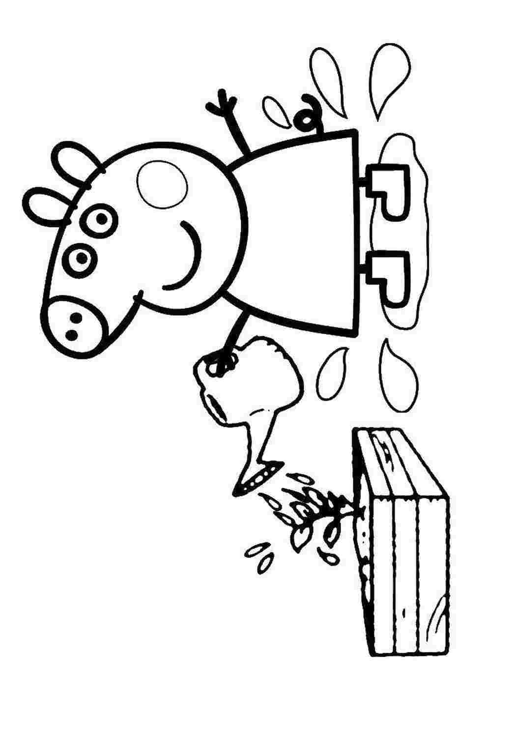 Поросенок раскраска для малышей