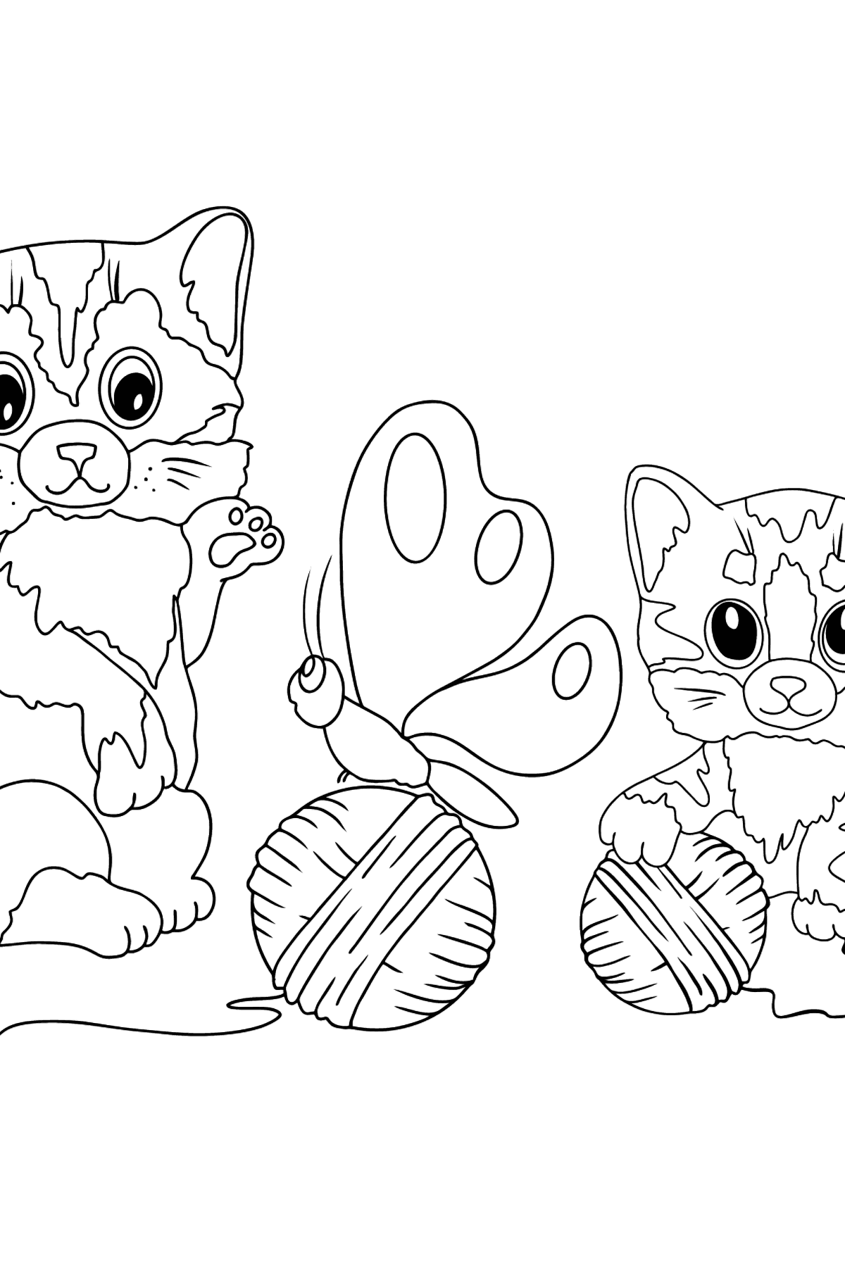 Котик БУБУ раскраска