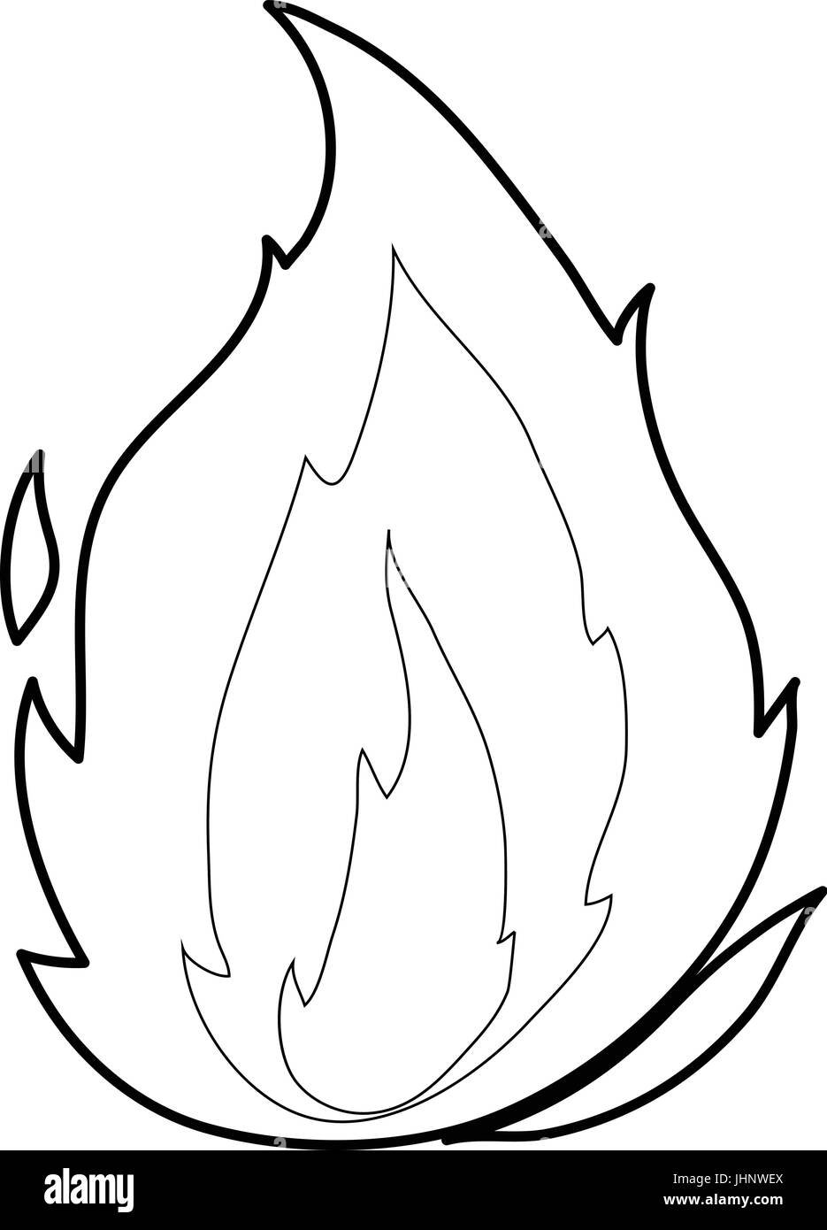 Огонь раскраска для детей