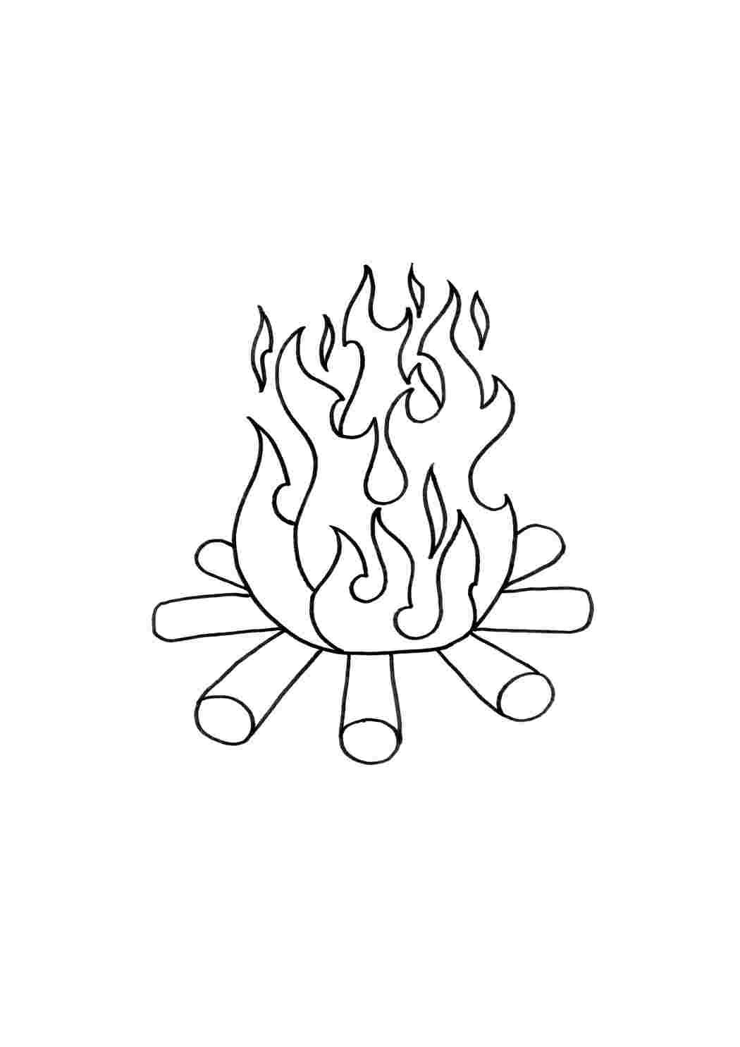 Трафарет костра для вырезания