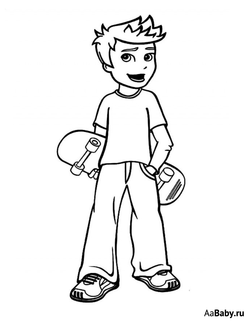 Раскраска братик и сестричка