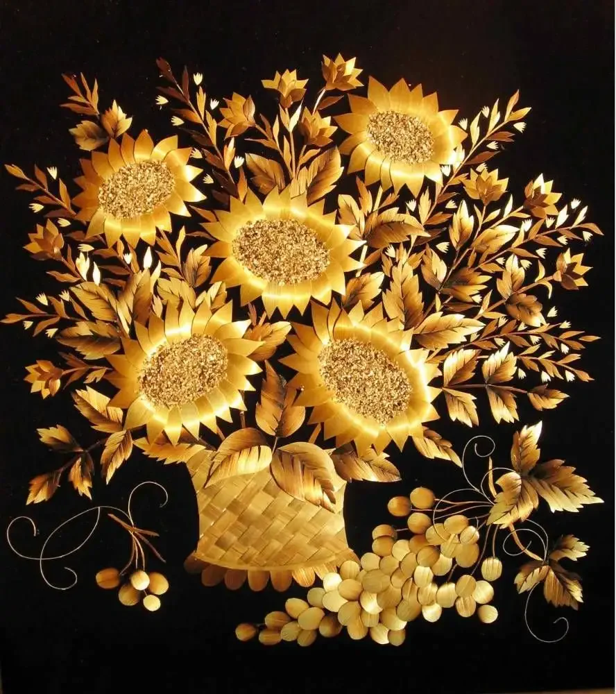 Картины из соломки Валерия Козлова