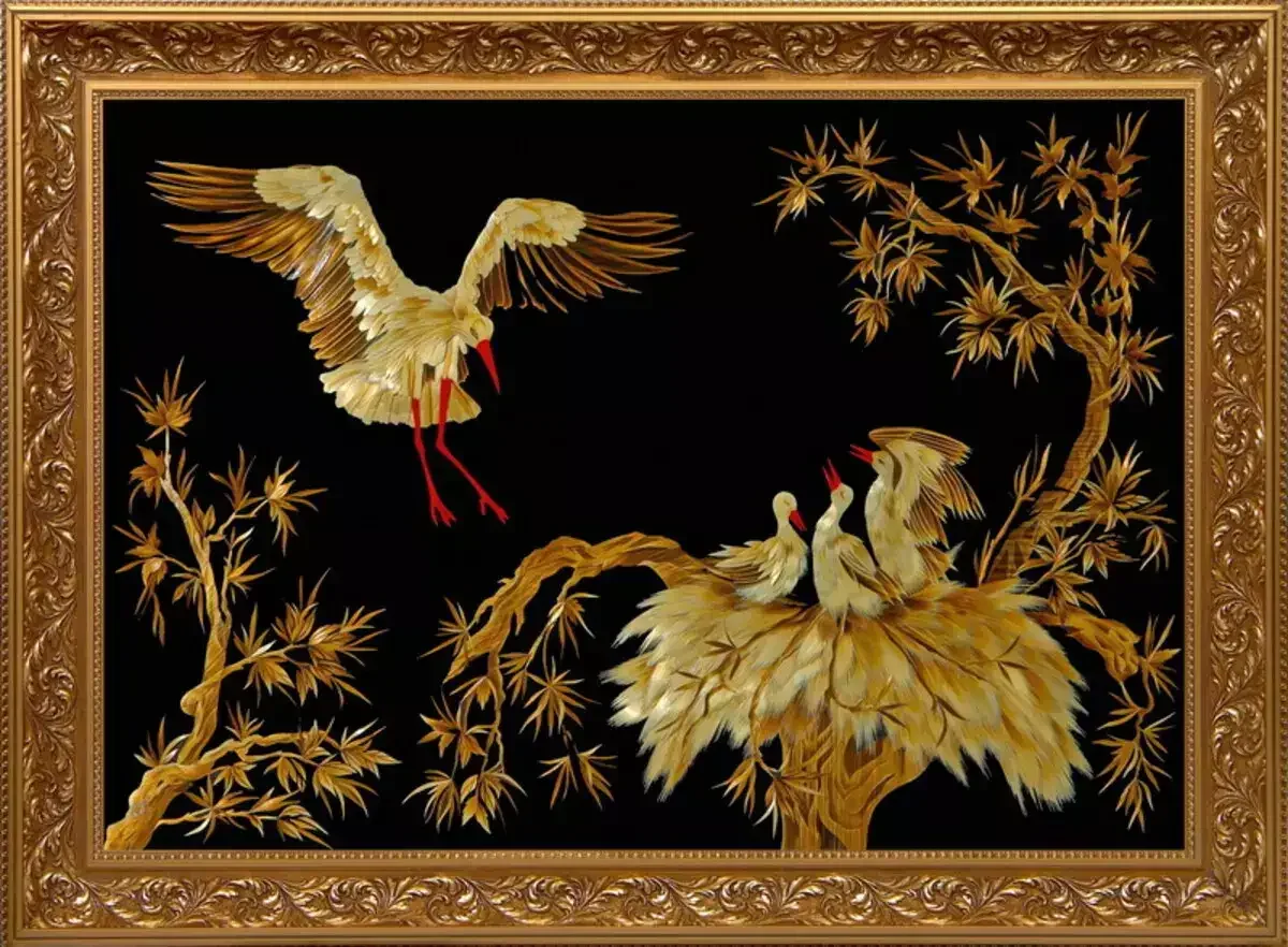 Панно из соломы