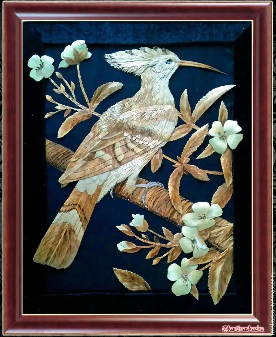 Аппликация из соломы