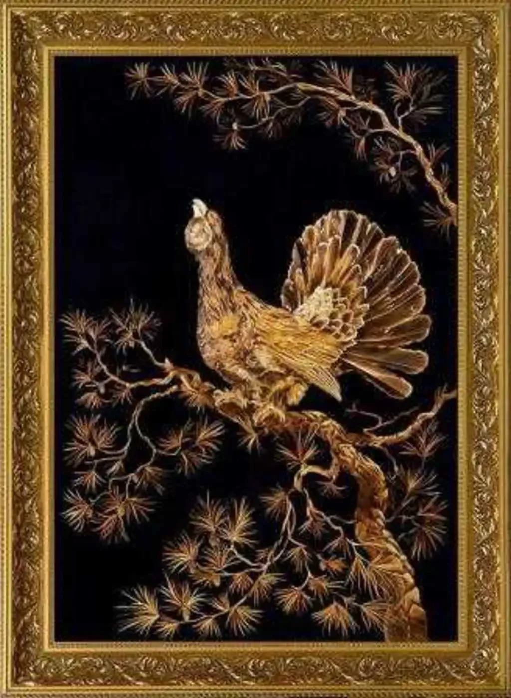 Аппликация из соломы