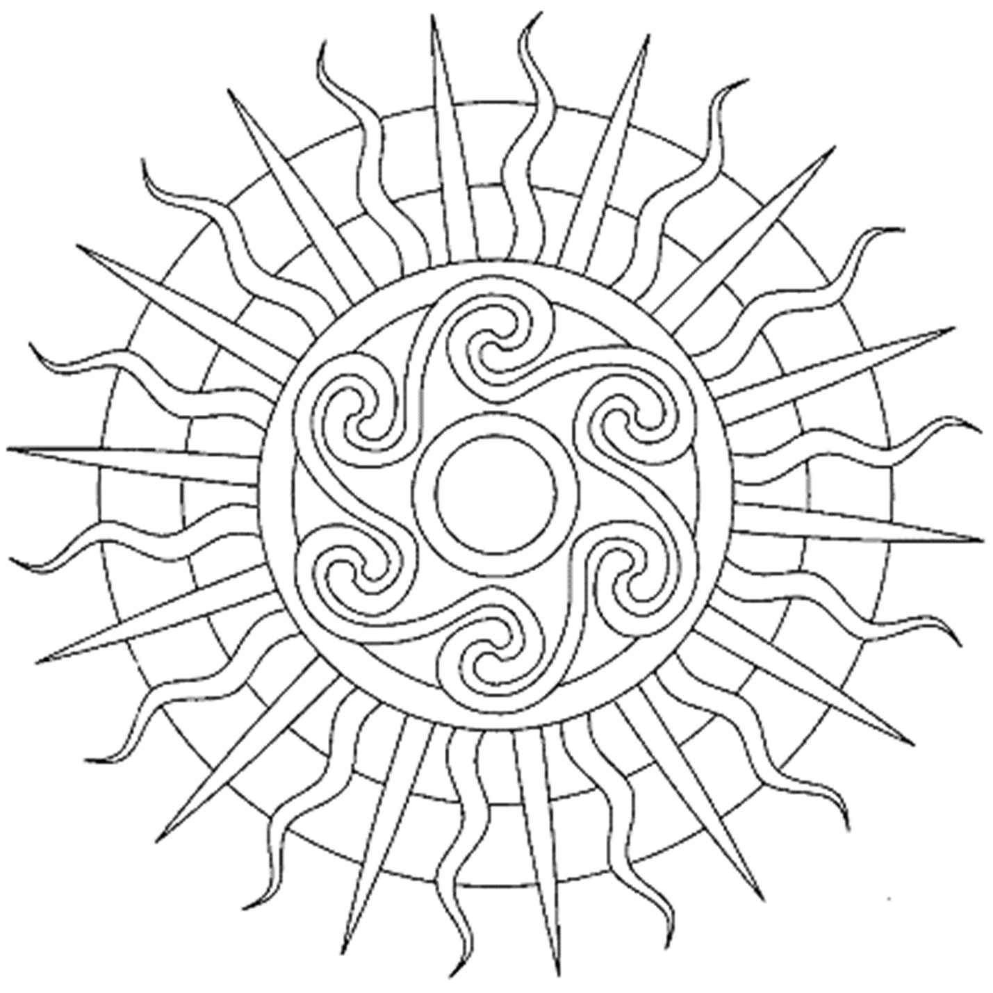 Орнамент солнце