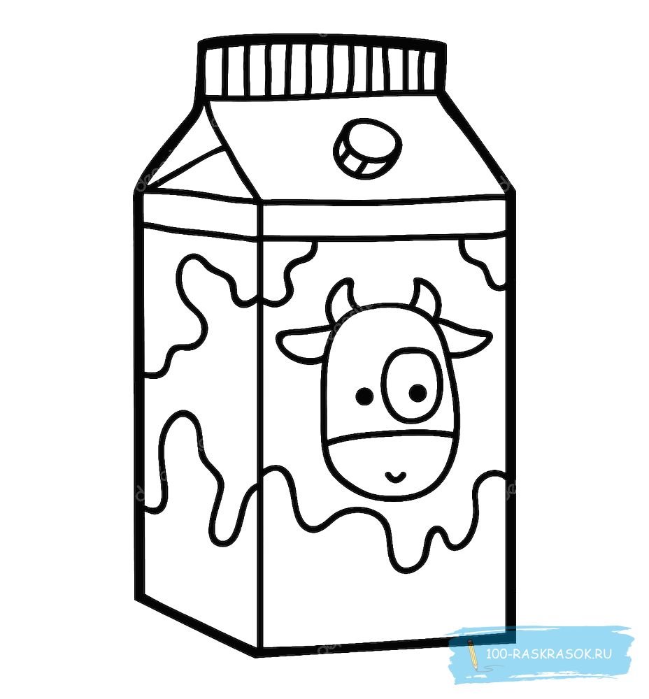 Молоко раскраска