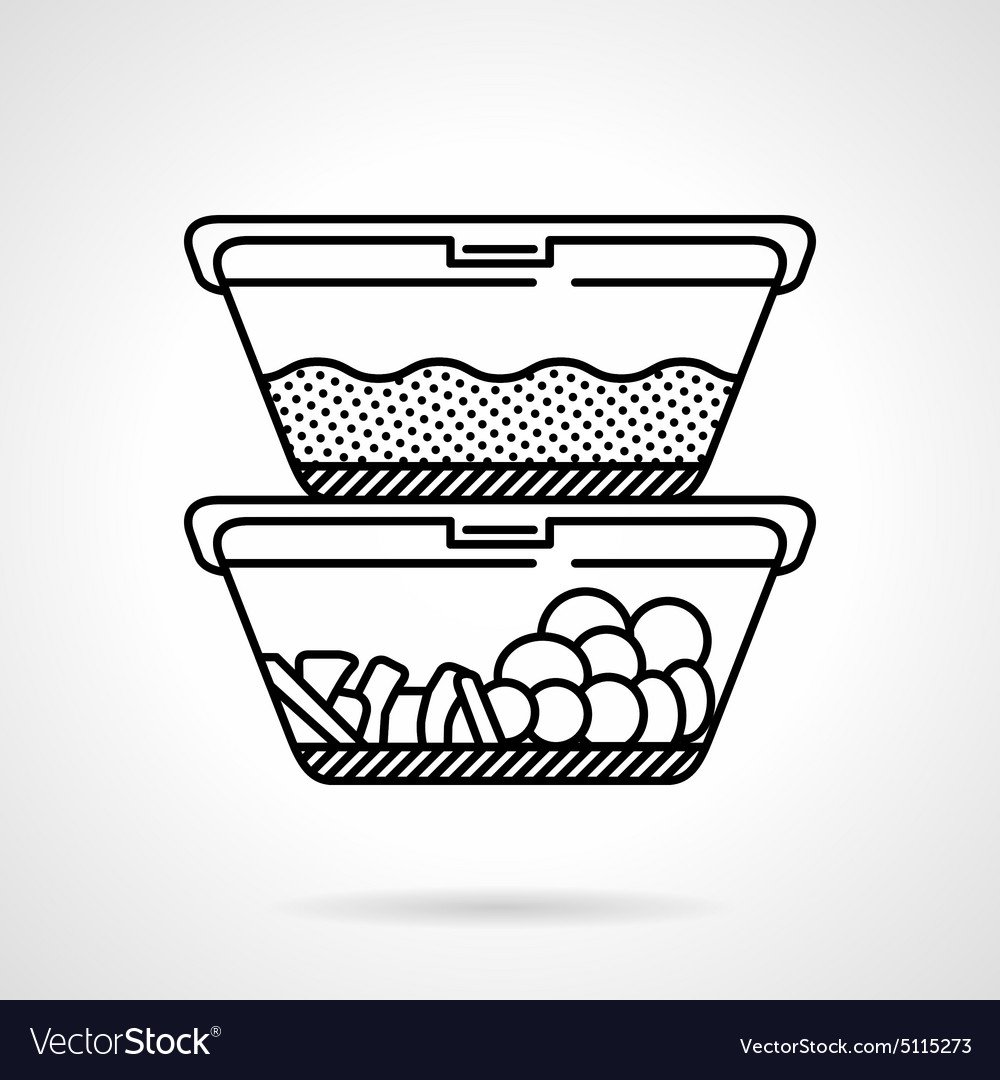 Контейнер для еды вектор