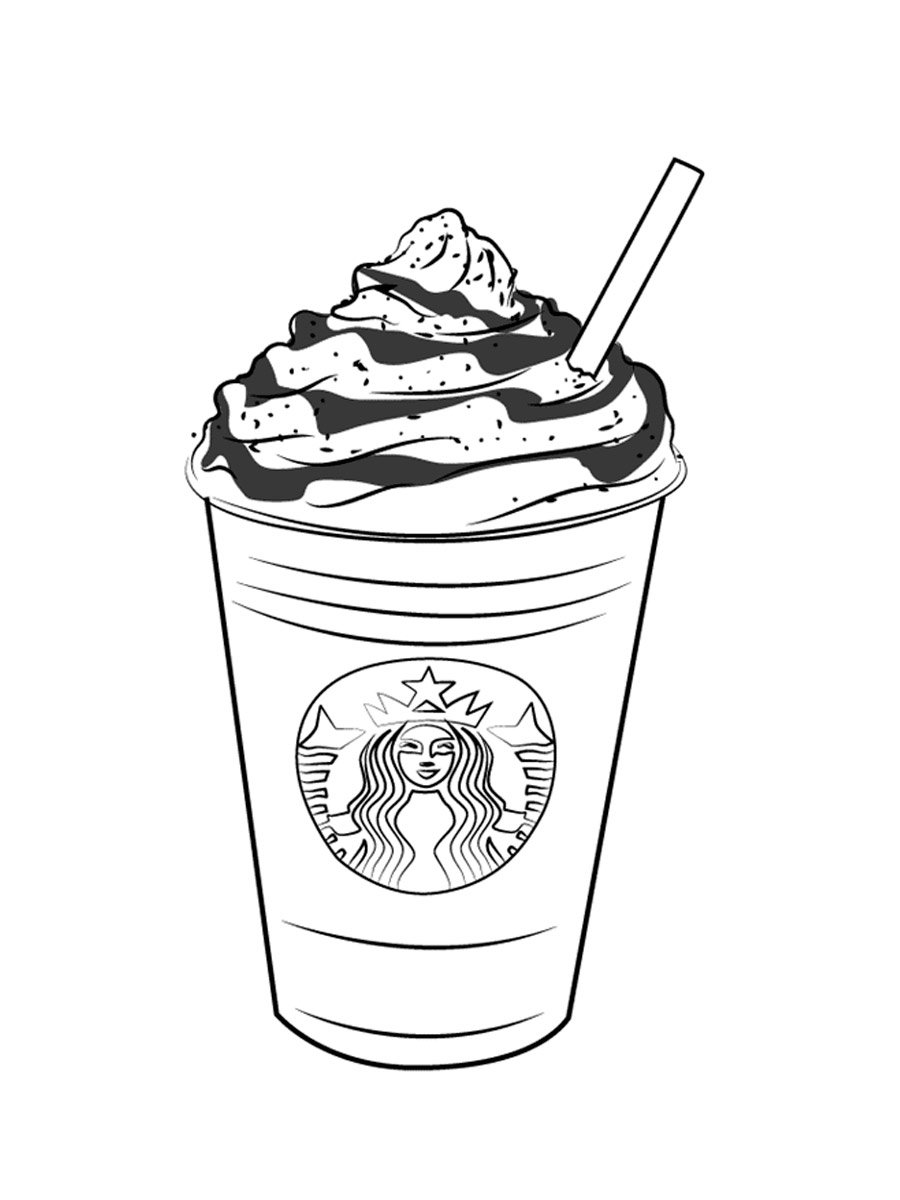 Раскраска кофе Старбакс