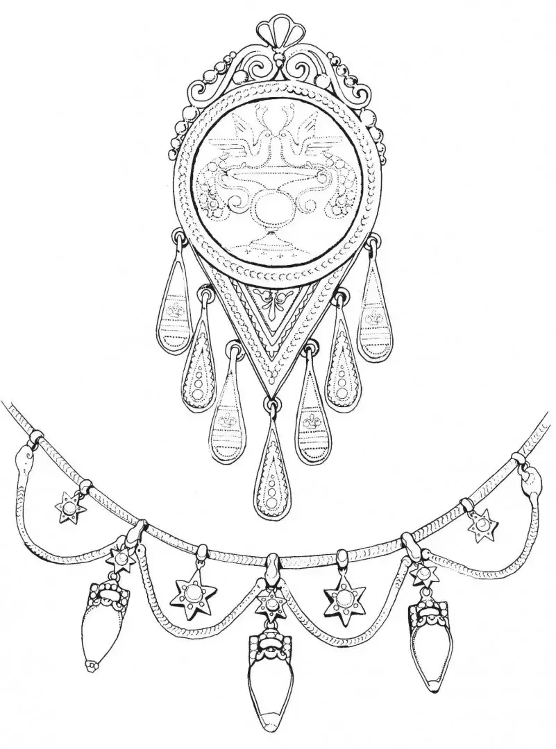 Бусы раскраска для детей