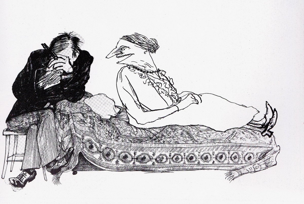 Зигмунд Фрейд за работой