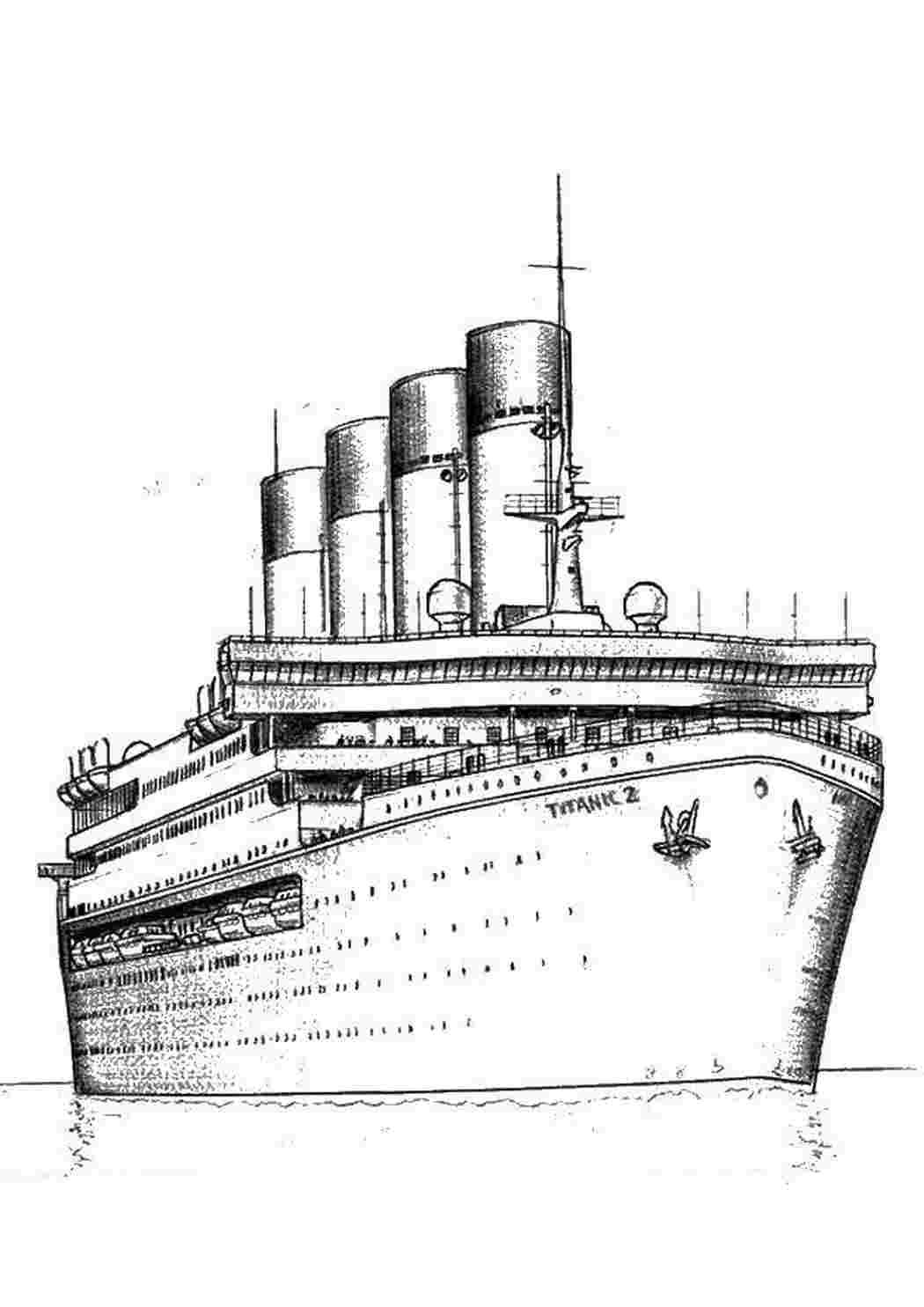 Титаник разукрашки корабль