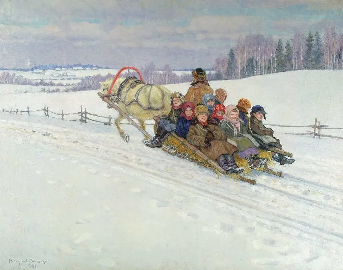 Николай Богданов-Бельский зима
