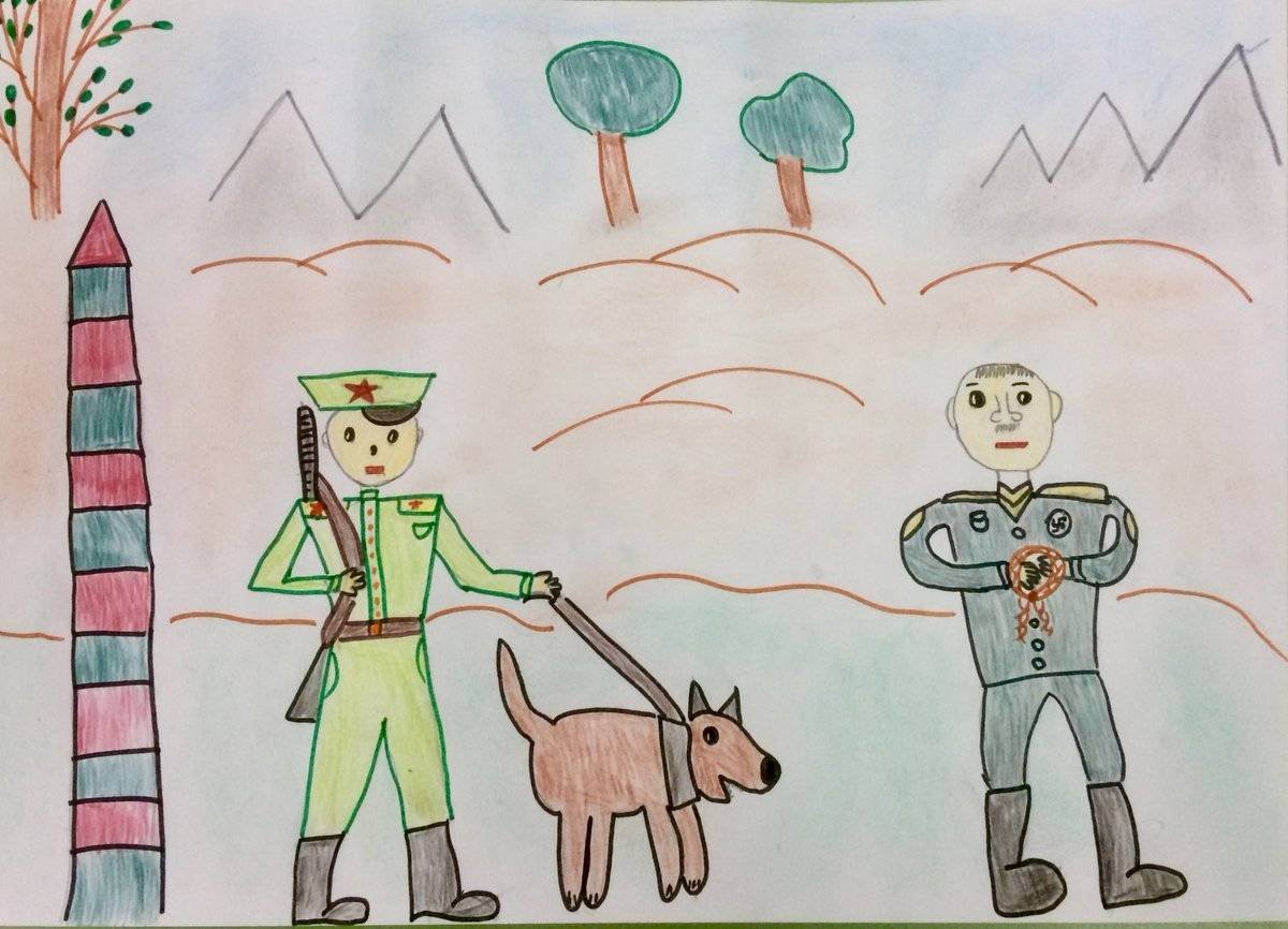 Буду в армии служить рисунок