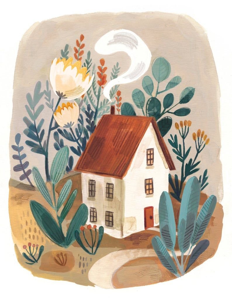 Деревня рисунок легкий