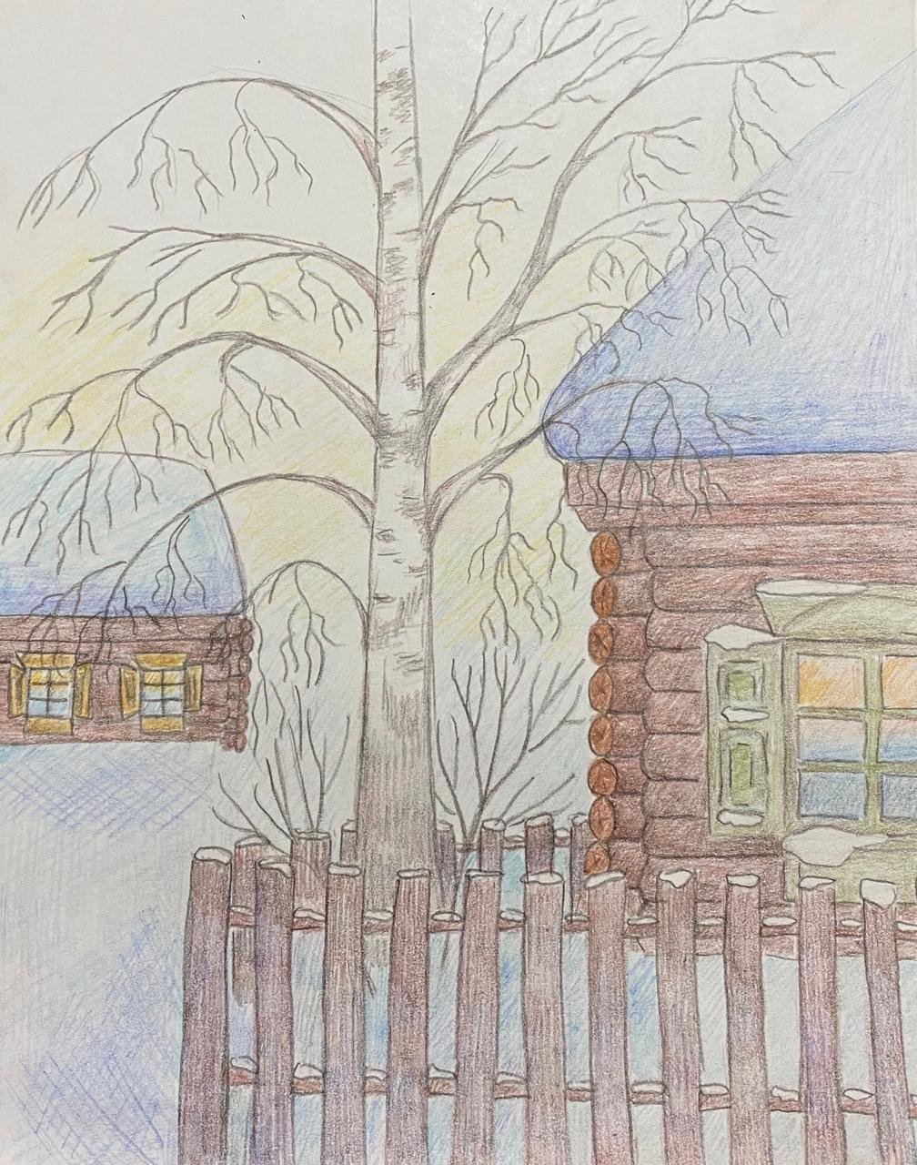 Иллюстрация к стихотворению береза Есенин