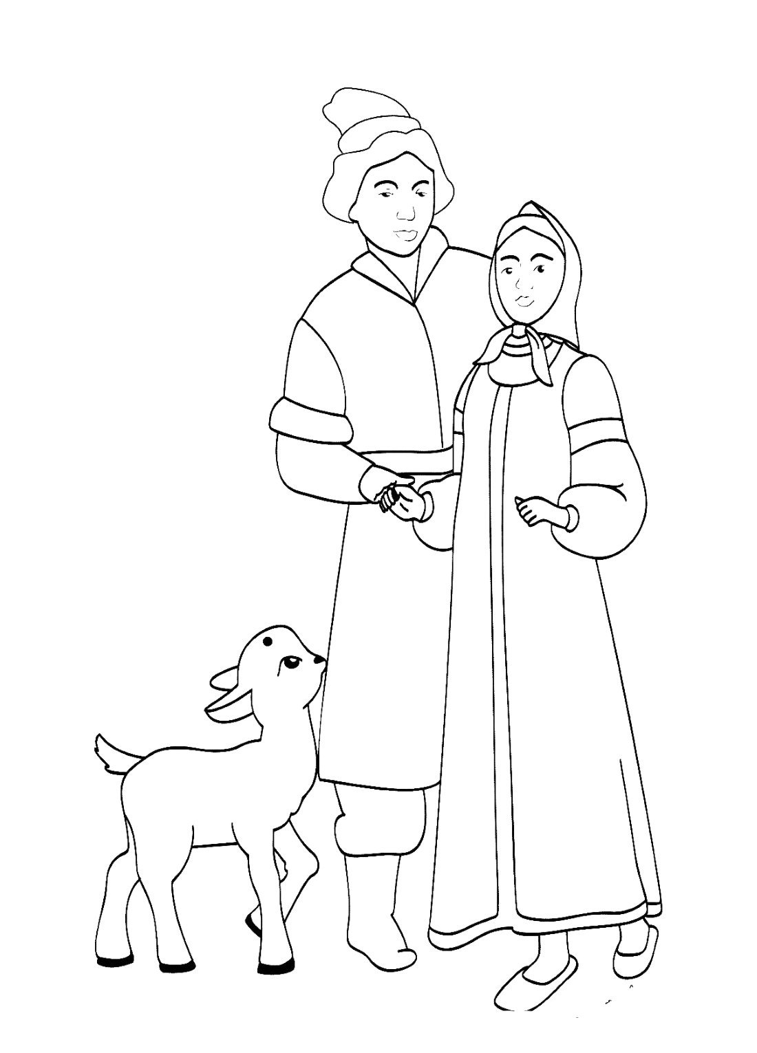 Сестрица Аленушка и братец Иванушка картинки для раскрашивания