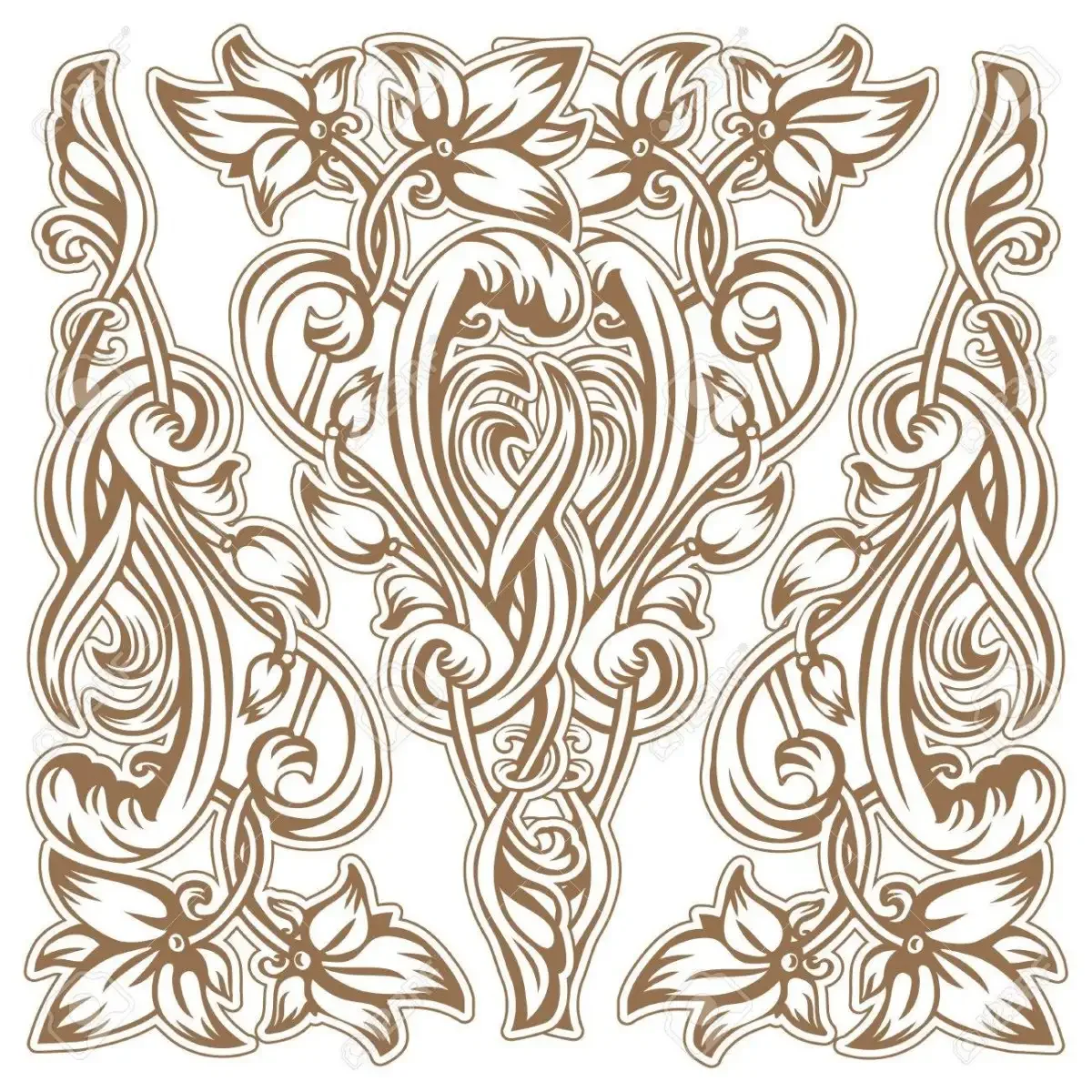 Растительный орнамент Модерн ар нуво