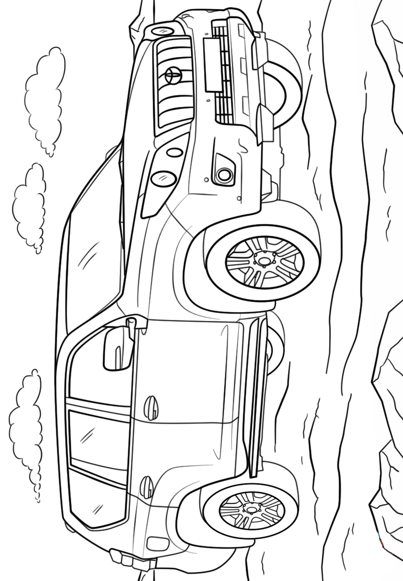 Раскраски машины Тойота ленд Крузер 200