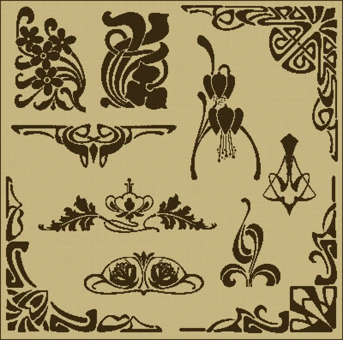 Арт деко геометрический орнамент