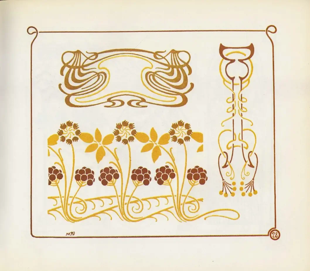 Орнаменты арт нуво Модерн арт деко