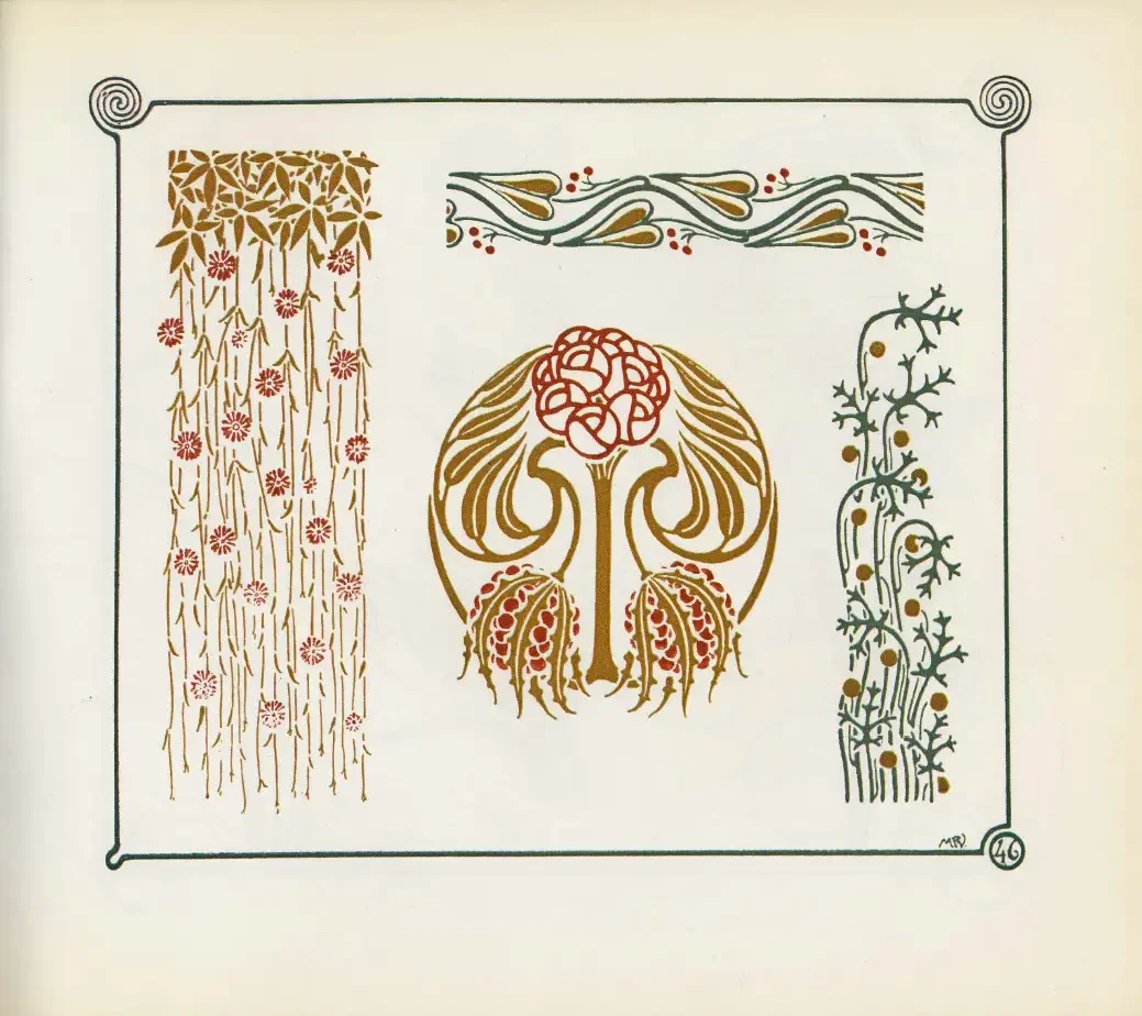 Орнамент ар нуво растительный