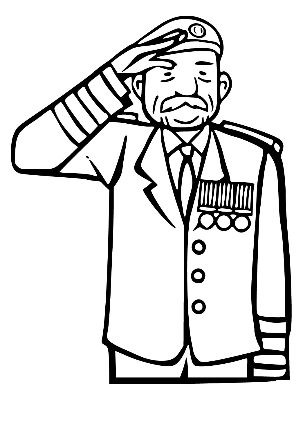 Раскраска генерал для детей