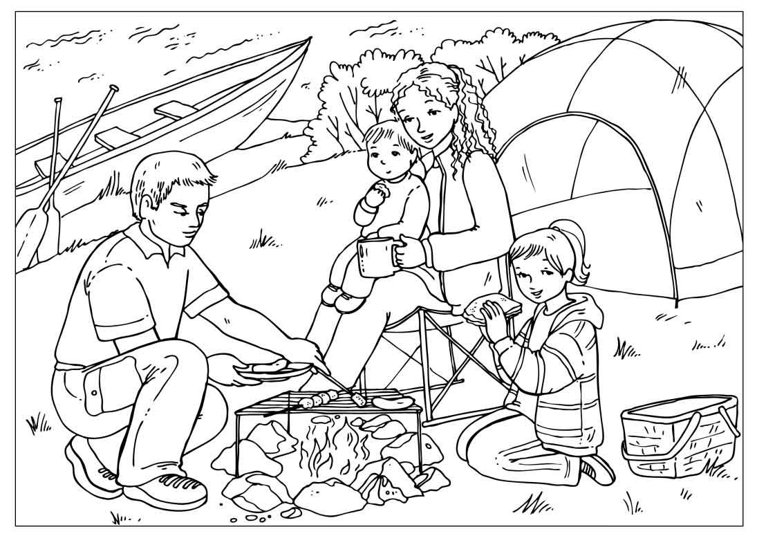 Зимние каникулы раскраска для детей