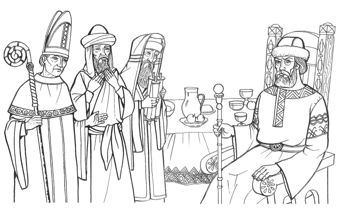 Александр Невский портрет карандашом