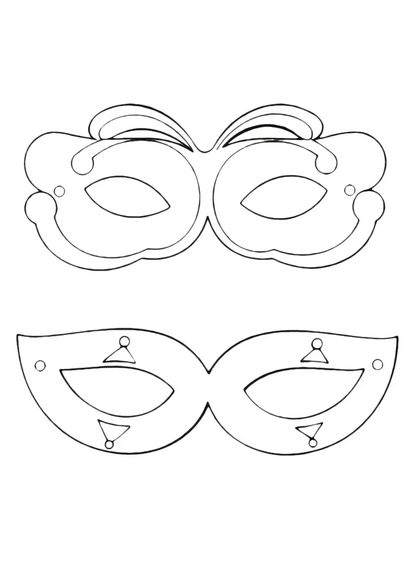 Круглые очки трафарет